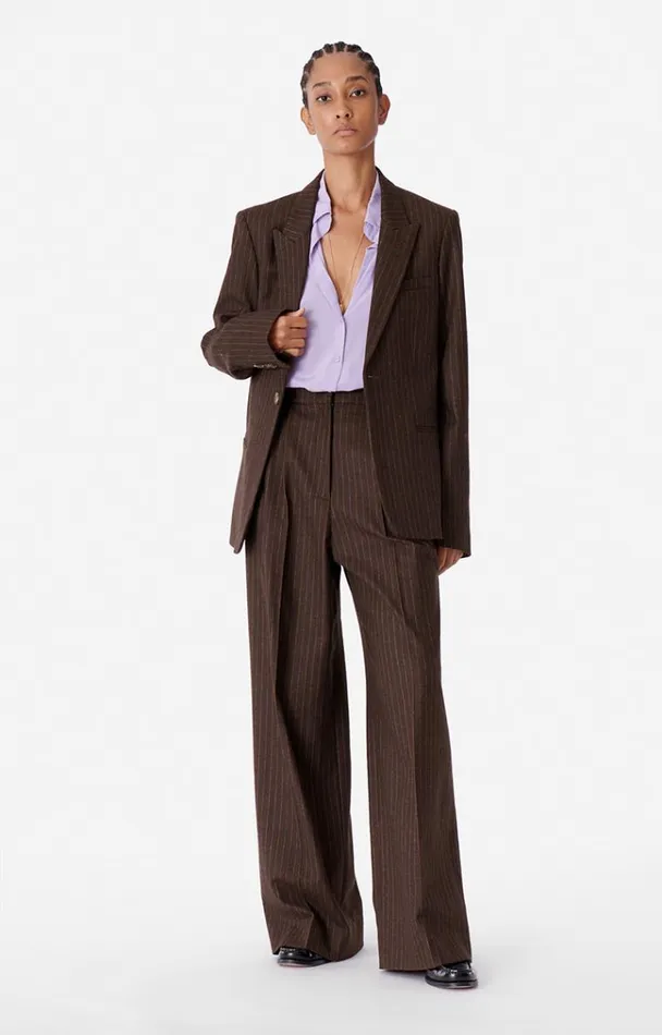 Vanessa Bruno Coats and Jackets Women Biguine Jacket Cacao Vanessa Bruno Coats and Jackets Women Biguine Jacket Cacao