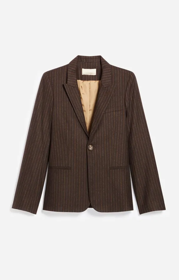 Vanessa Bruno Coats and Jackets Women Biguine Jacket Cacao Vanessa Bruno Coats and Jackets Women Biguine Jacket Cacao