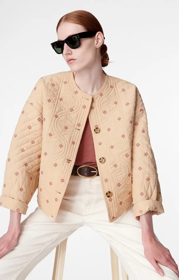 Vanessa Bruno Coats and Jackets Women Bouti Jacket Beige Vanessa Bruno Coats and Jackets Women Bouti Jacket Beige