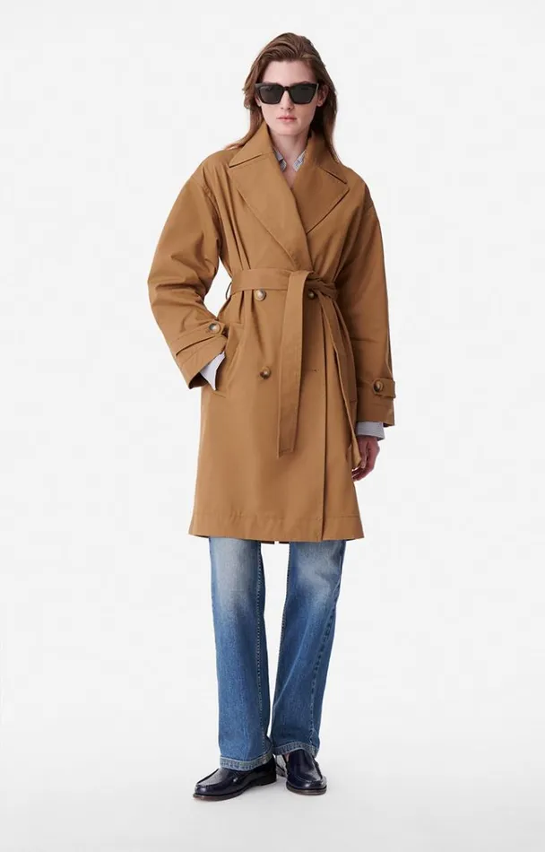 Vanessa Bruno Coats and Jackets Women Cecil Trench Coat Biscuit Vanessa Bruno Coats and Jackets Women Cecil Trench Coat Biscuit
