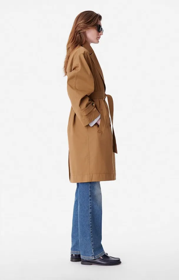 Vanessa Bruno Coats and Jackets Women Cecil Trench Coat Biscuit Vanessa Bruno Coats and Jackets Women Cecil Trench Coat Biscuit