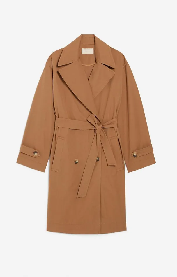 Vanessa Bruno Coats and Jackets Women Cecil Trench Coat Biscuit Vanessa Bruno Coats and Jackets Women Cecil Trench Coat Biscuit