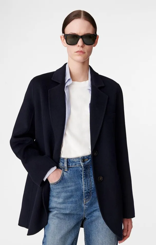 Vanessa Bruno Coats and Jackets Women Marc Jacket Bleu Marine