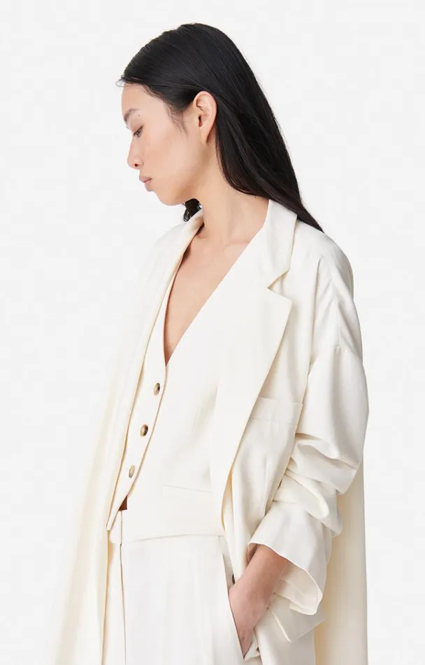 Vanessa Bruno Coats and Jackets Women Virginia Jacket Ecru Vanessa Bruno Coats and Jackets Women Virginia Jacket Ecru