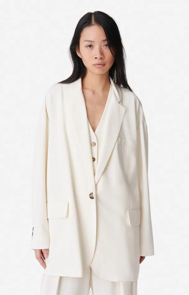 Vanessa Bruno Coats and Jackets Women Virginia Jacket Ecru Vanessa Bruno Coats and Jackets Women Virginia Jacket Ecru