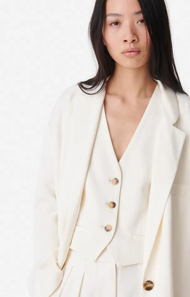 Vanessa Bruno Coats and Jackets Women Virginia Jacket Ecru Vanessa Bruno Coats and Jackets Women Virginia Jacket Ecru