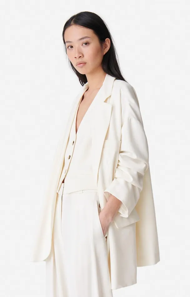 Vanessa Bruno Coats and Jackets Women Virginia Jacket Ecru Vanessa Bruno Coats and Jackets Women Virginia Jacket Ecru
