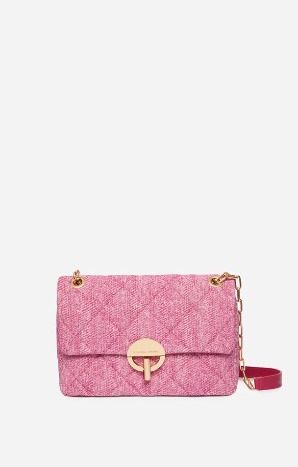 Vanessa Bruno Crossbody Bags Women Cotton Moon Bag Fushia