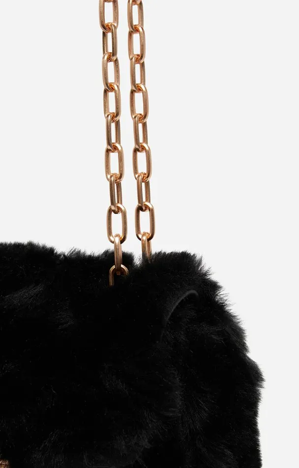 Vanessa Bruno Crossbody Bags Women Faux Fur Nano Moon Bag Noir Vanessa Bruno Crossbody Bags Women Faux Fur Nano Moon Bag Noir