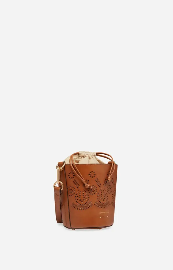Vanessa Bruno Crossbody Bags Women Holly Mini Bucket Bag Cognac Vanessa Bruno Crossbody Bags Women Holly Mini Bucket Bag Cognac