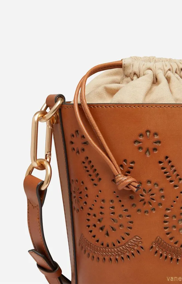 Vanessa Bruno Crossbody Bags Women Holly Mini Bucket Bag Cognac Vanessa Bruno Crossbody Bags Women Holly Mini Bucket Bag Cognac