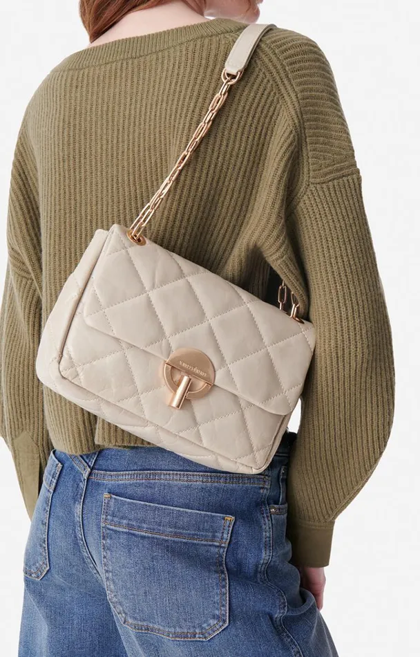 Vanessa Bruno Crossbody Bags Women Leather Moon Bag Sable Vanessa Bruno Crossbody Bags Women Leather Moon Bag Sable