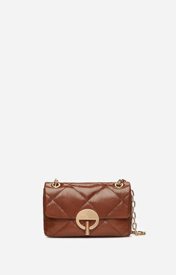 Vanessa Bruno Crossbody Bags Women Leather Nano Moon Bag Havane