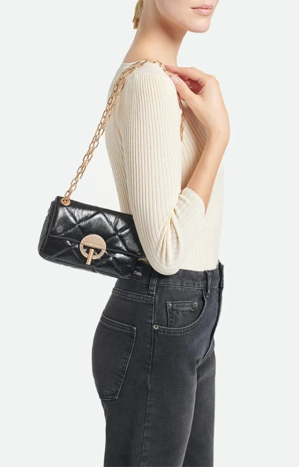 Vanessa Bruno Crossbody Bags Women Leather Nano Moon Bag Noir Vanessa Bruno Crossbody Bags Women Leather Nano Moon Bag Noir