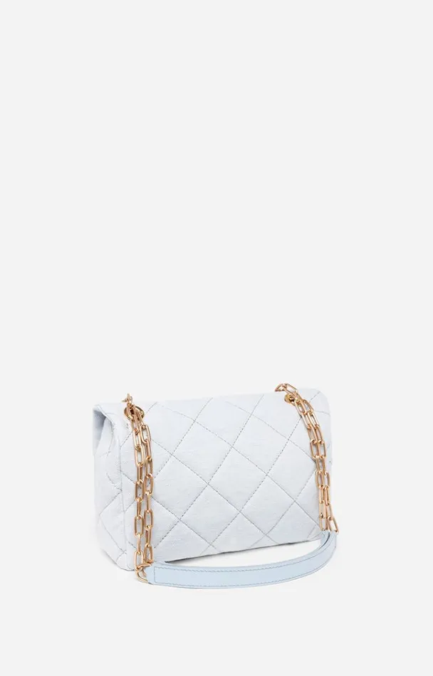 Vanessa Bruno Crossbody Bags Women Linen Moon Bag Aqua Vanessa Bruno Crossbody Bags Women Linen Moon Bag Aqua