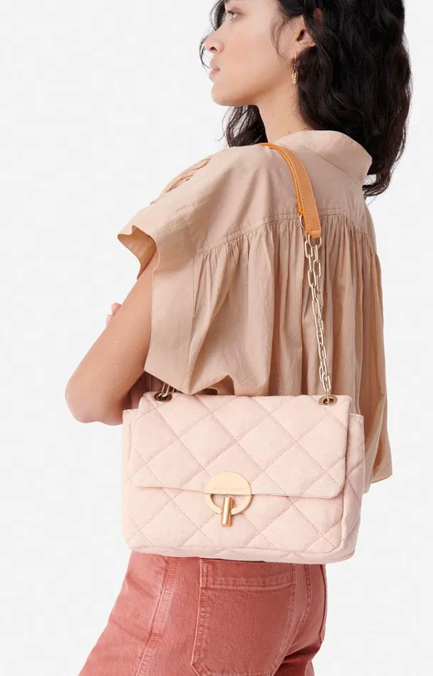 Vanessa Bruno Crossbody Bags Women Linen Moon Bag Pu00e9tale Vanessa Bruno Crossbody Bags Women Linen Moon Bag Pu00e9tale