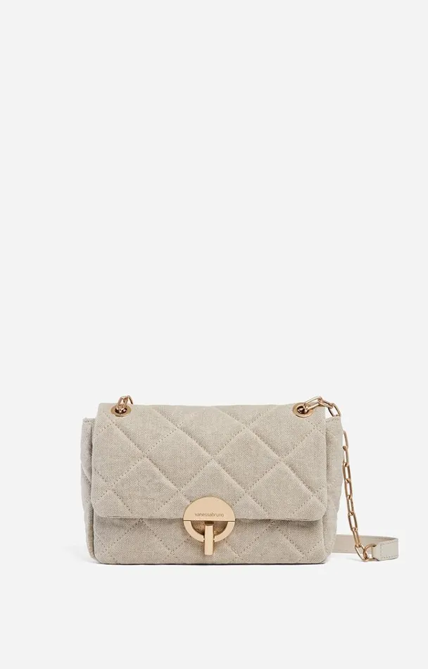 Vanessa Bruno Crossbody Bags Women Linen Moon Bag Sable