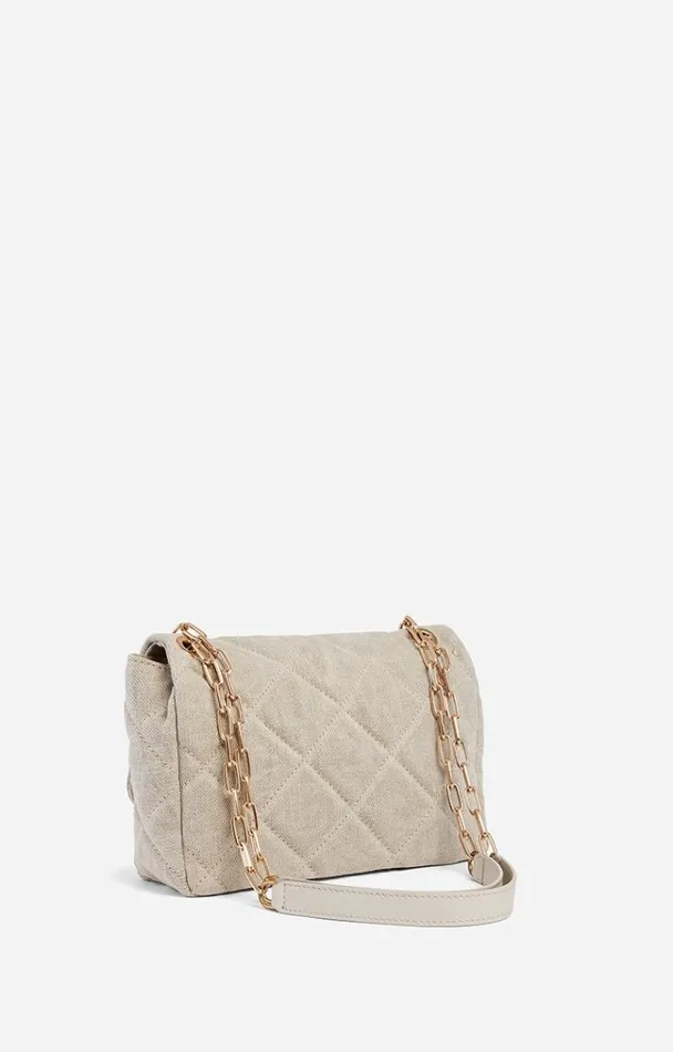 Vanessa Bruno Crossbody Bags Women Linen Moon Bag Sable Vanessa Bruno Crossbody Bags Women Linen Moon Bag Sable