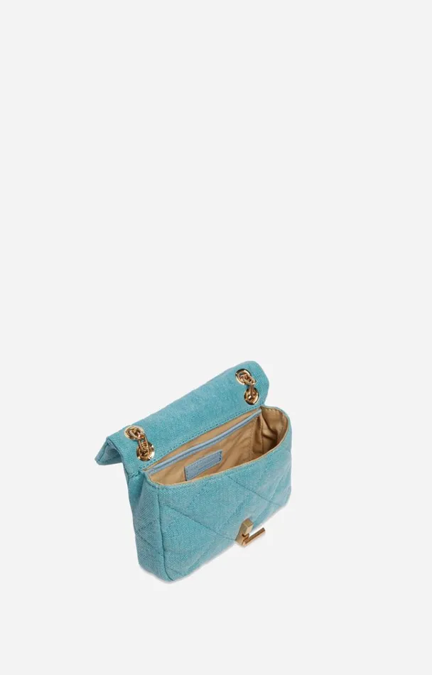 Vanessa Bruno Crossbody Bags Women Linen Nano Moon Bag Azur Vanessa Bruno Crossbody Bags Women Linen Nano Moon Bag Azur