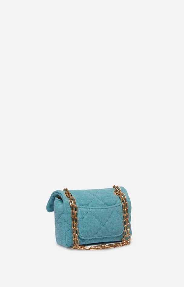 Vanessa Bruno Crossbody Bags Women Linen Nano Moon Bag Azur Vanessa Bruno Crossbody Bags Women Linen Nano Moon Bag Azur