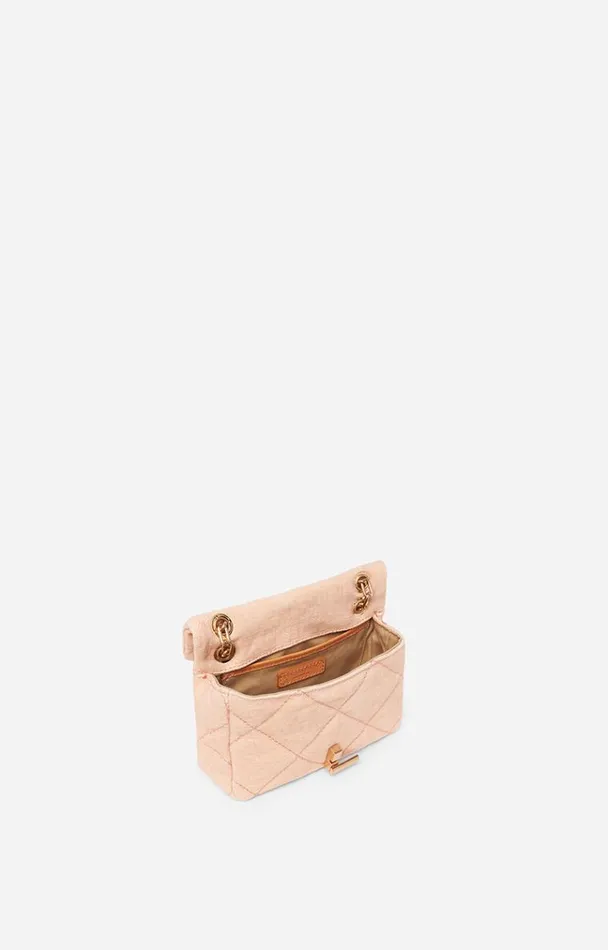 Vanessa Bruno Crossbody Bags Women Linen Nano Moon Bag Pu00e9tale Vanessa Bruno Crossbody Bags Women Linen Nano Moon Bag Pu00e9tale