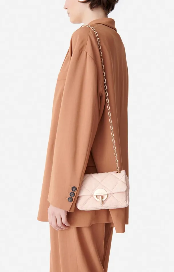 Vanessa Bruno Crossbody Bags Women Linen Nano Moon Bag Pu00e9tale Vanessa Bruno Crossbody Bags Women Linen Nano Moon Bag Pu00e9tale