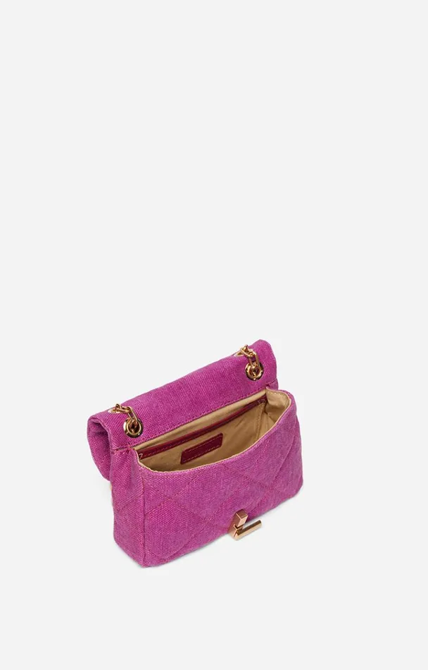 Vanessa Bruno Crossbody Bags Women Linen Nano Moon Bag Sorbet