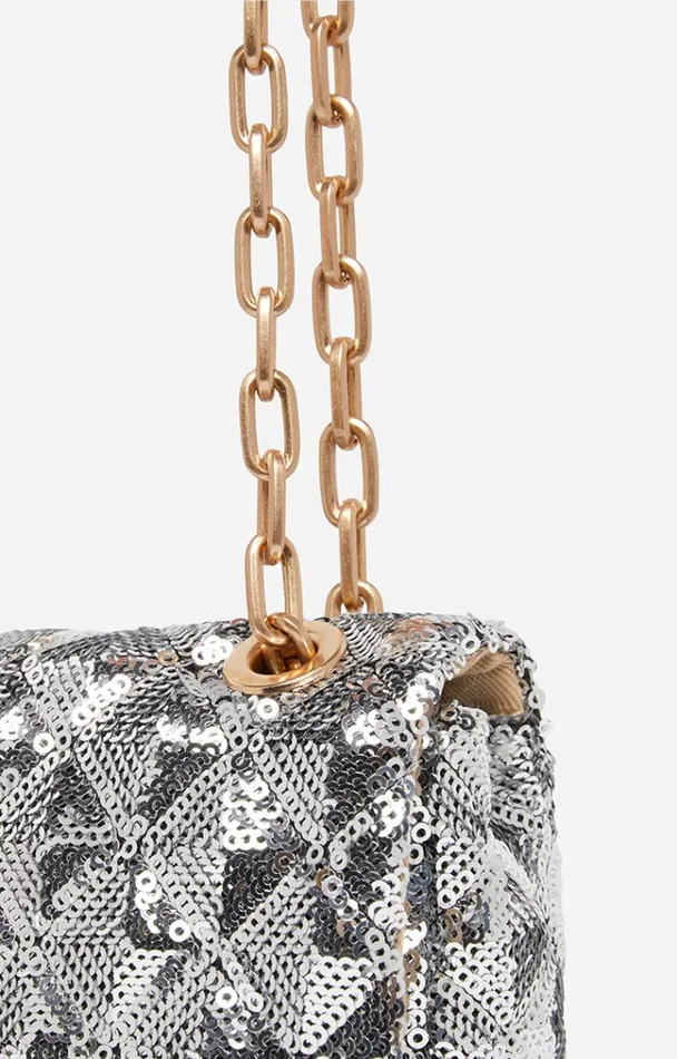 Vanessa Bruno Crossbody Bags Women Nano Moon Sequins Bag Argent Vanessa Bruno Crossbody Bags Women Nano Moon Sequins Bag Argent