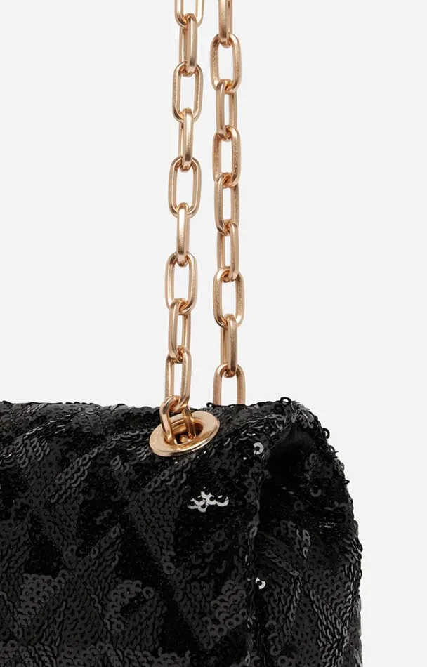 Vanessa Bruno Crossbody Bags Women Sequined Nano Moon Bag Noir Vanessa Bruno Crossbody Bags Women Sequined Nano Moon Bag Noir