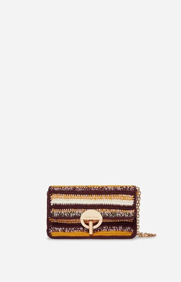 Vanessa Bruno Crossbody Bags Women Small Wool Moon Bag Multicojaune
