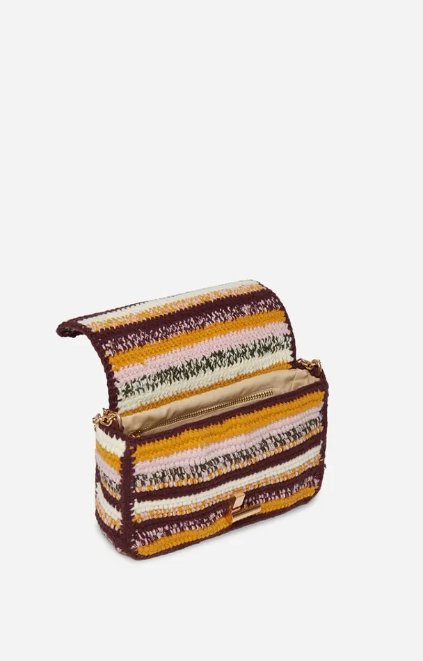 Vanessa Bruno Crossbody Bags Women Small Wool Moon Bag Multicojaune Vanessa Bruno Crossbody Bags Women Small Wool Moon Bag Multicojaune