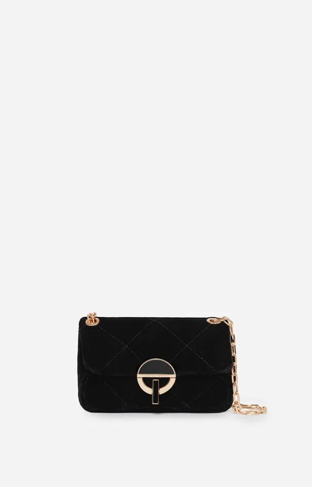 Vanessa Bruno Crossbody Bags Women Velvet Nano Moon Bag Noir