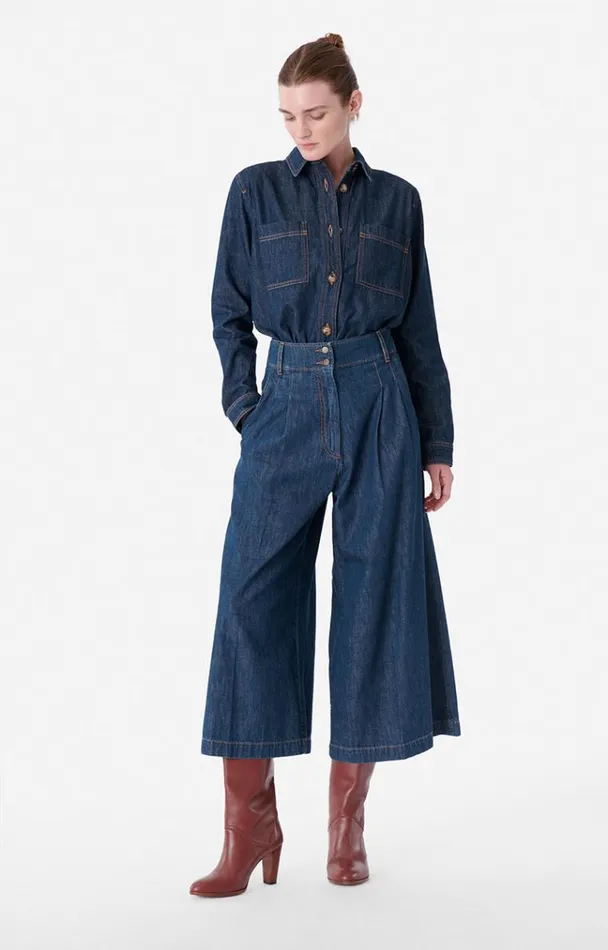 Vanessa Bruno Denim Women Banjo Trousers Indigo