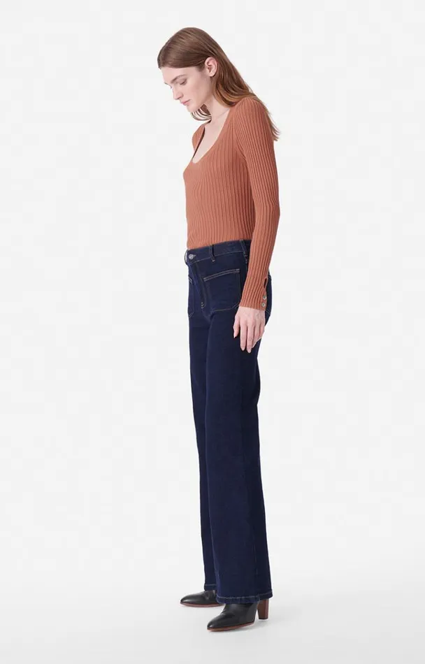Vanessa Bruno Denim Women Dompay Flare Jeans Indigo Vanessa Bruno Denim Women Dompay Flare Jeans Indigo
