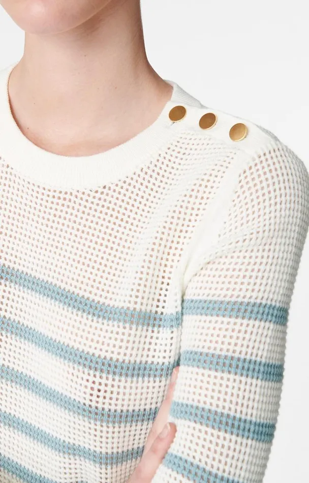 Vanessa Bruno Knitwear Women Badira Jumper Ecrubleu Vanessa Bruno Knitwear Women Badira Jumper Ecrubleu