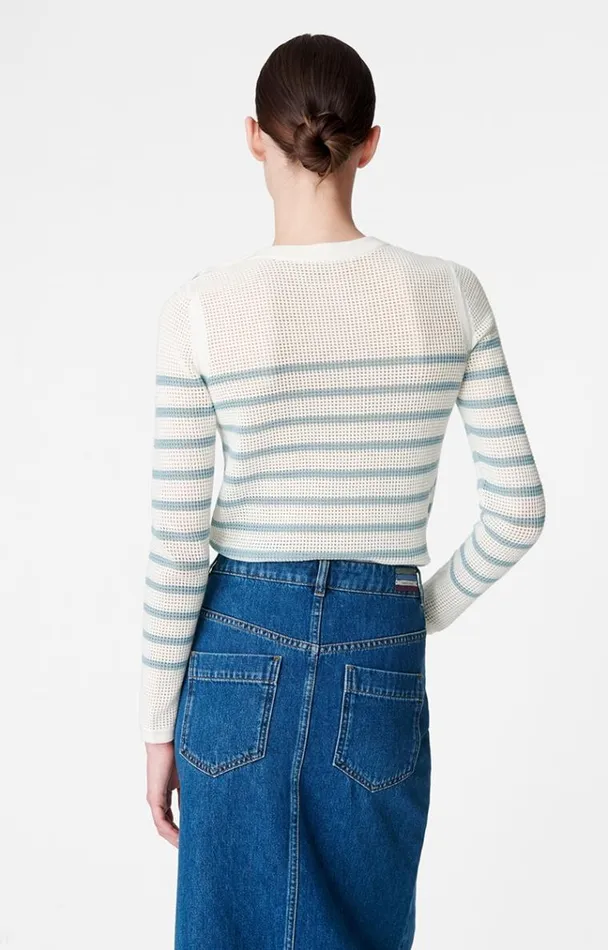 Vanessa Bruno Knitwear Women Badira Jumper Ecrubleu Vanessa Bruno Knitwear Women Badira Jumper Ecrubleu