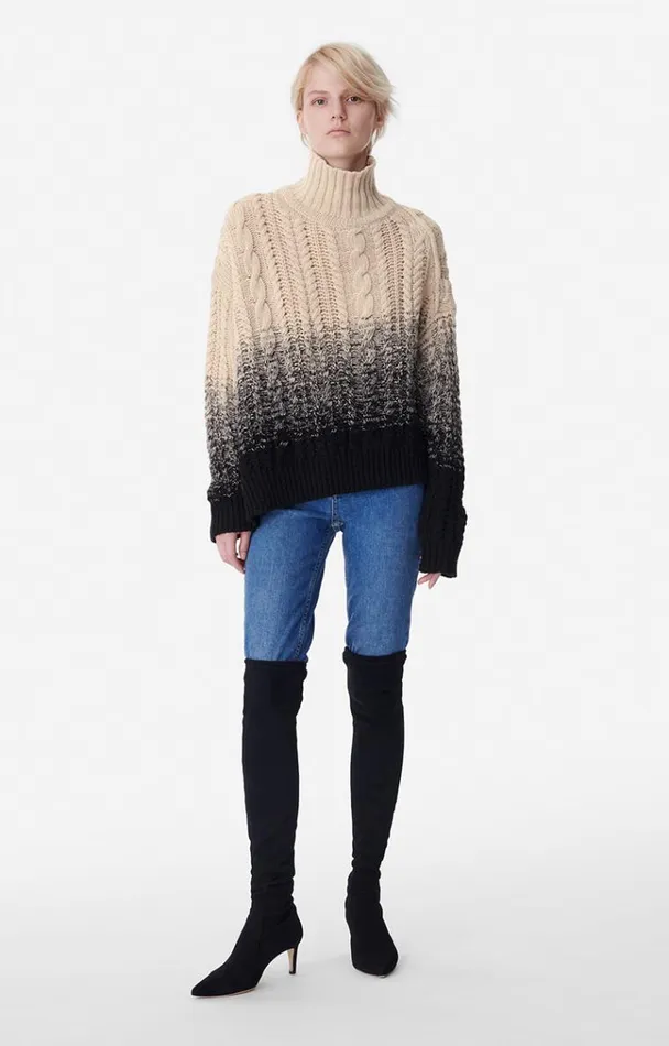 Vanessa Bruno Knitwear Women Brunetta Jumper Ecrunoir Vanessa Bruno Knitwear Women Brunetta Jumper Ecrunoir