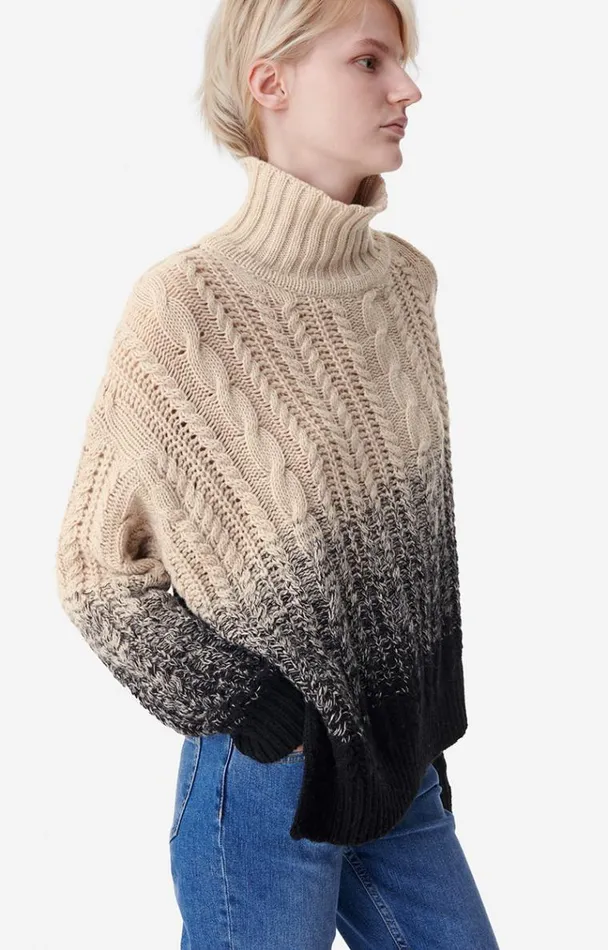 Vanessa Bruno Knitwear Women Brunetta Jumper Ecrunoir Vanessa Bruno Knitwear Women Brunetta Jumper Ecrunoir