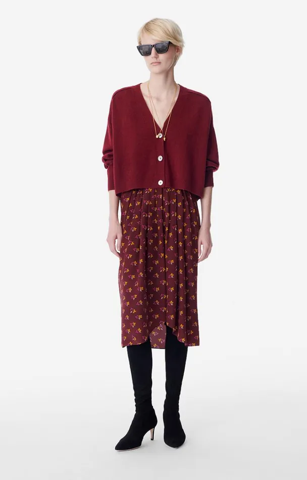 Vanessa Bruno Knitwear Women Venezuela Cardigan Bordeaux Vanessa Bruno Knitwear Women Venezuela Cardigan Bordeaux
