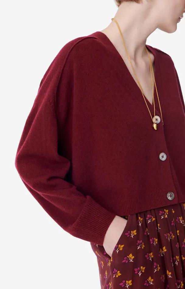 Vanessa Bruno Knitwear Women Venezuela Cardigan Bordeaux Vanessa Bruno Knitwear Women Venezuela Cardigan Bordeaux