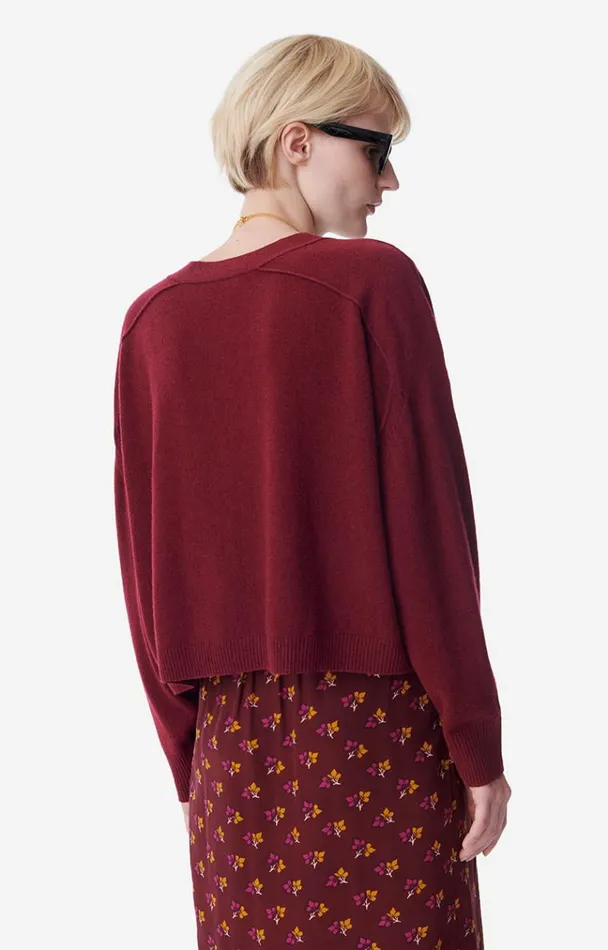 Vanessa Bruno Knitwear Women Venezuela Cardigan Bordeaux Vanessa Bruno Knitwear Women Venezuela Cardigan Bordeaux
