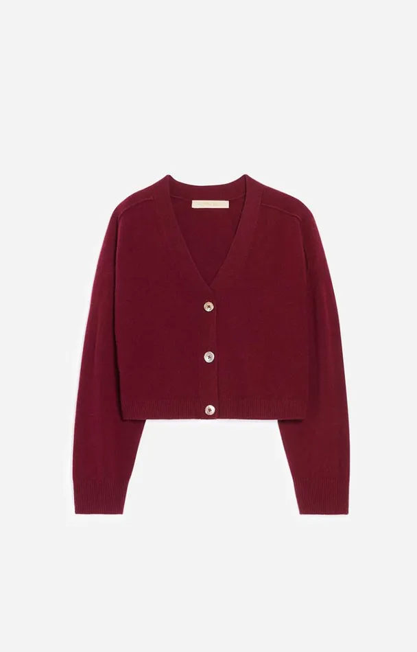Vanessa Bruno Knitwear Women Venezuela Cardigan Bordeaux Vanessa Bruno Knitwear Women Venezuela Cardigan Bordeaux