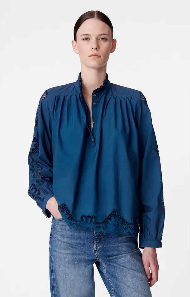 Vanessa Bruno Shirts and Tops Women Bay Blouse Petrole
