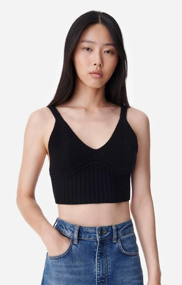 Vanessa Bruno Shirts and Tops Women Beverly Top Noir Vanessa Bruno Shirts and Tops Women Beverly Top Noir