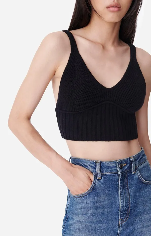 Vanessa Bruno Shirts and Tops Women Beverly Top Noir Vanessa Bruno Shirts and Tops Women Beverly Top Noir
