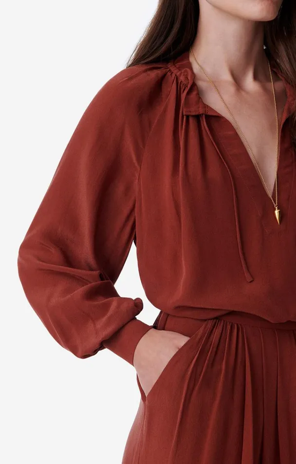 Vanessa Bruno Shirts and Tops Women Blouse Anita Terracotta Vanessa Bruno Shirts and Tops Women Blouse Anita Terracotta