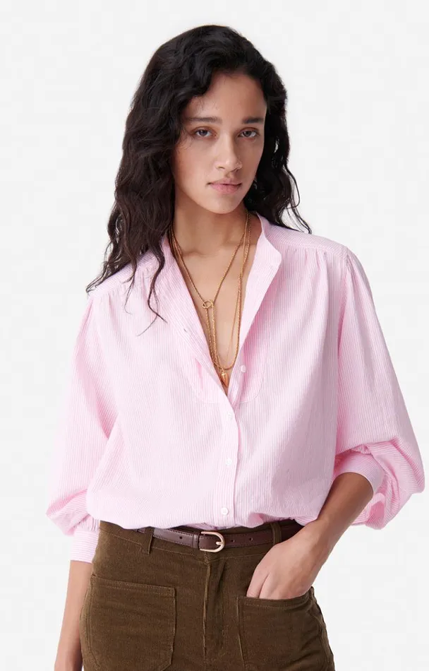 Vanessa Bruno Shirts and Tops Women Chouchou Shirt Rose Blanc