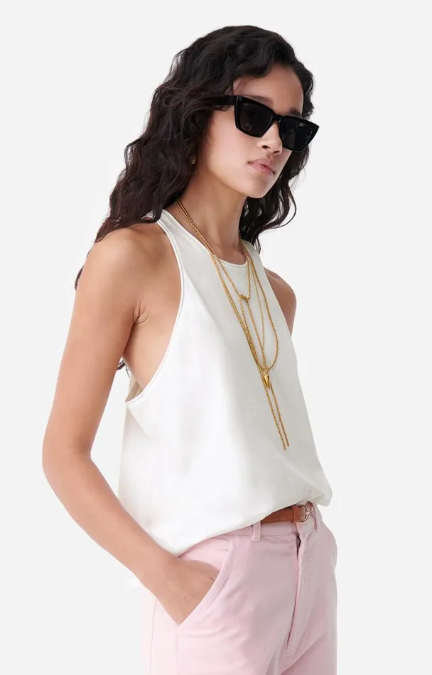 Vanessa Bruno Shirts and Tops Women Cosma Top Ecru Vanessa Bruno Shirts and Tops Women Cosma Top Ecru