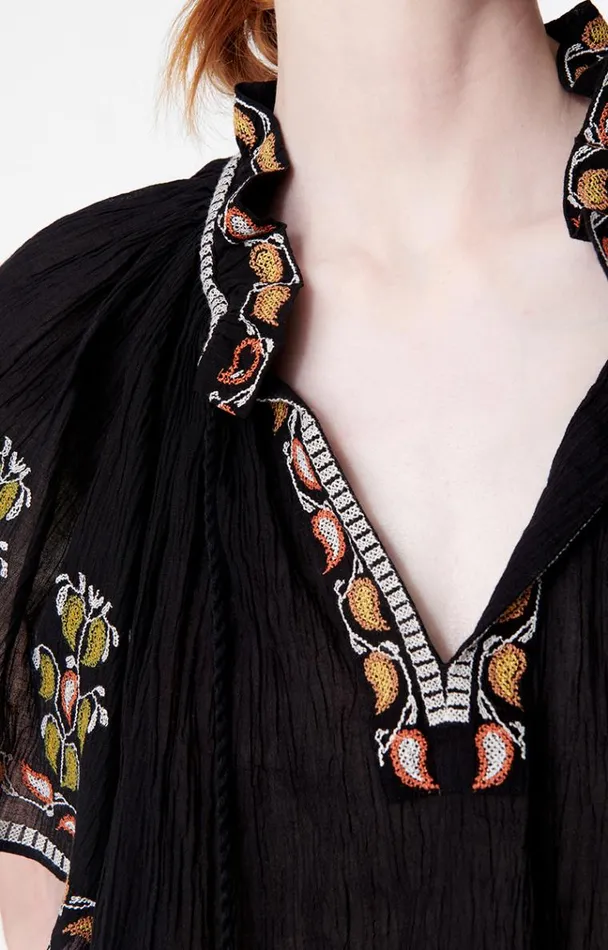 Vanessa Bruno Shirts and Tops Women Valentin Blouse Noir Vanessa Bruno Shirts and Tops Women Valentin Blouse Noir