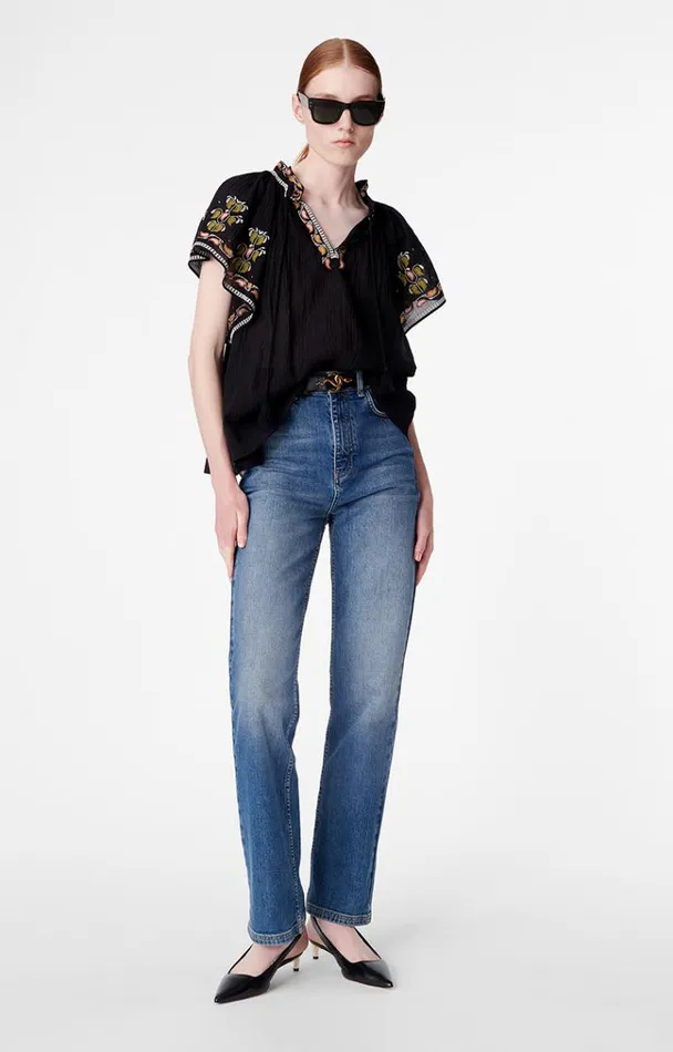 Vanessa Bruno Shirts and Tops Women Valentin Blouse Noir Vanessa Bruno Shirts and Tops Women Valentin Blouse Noir